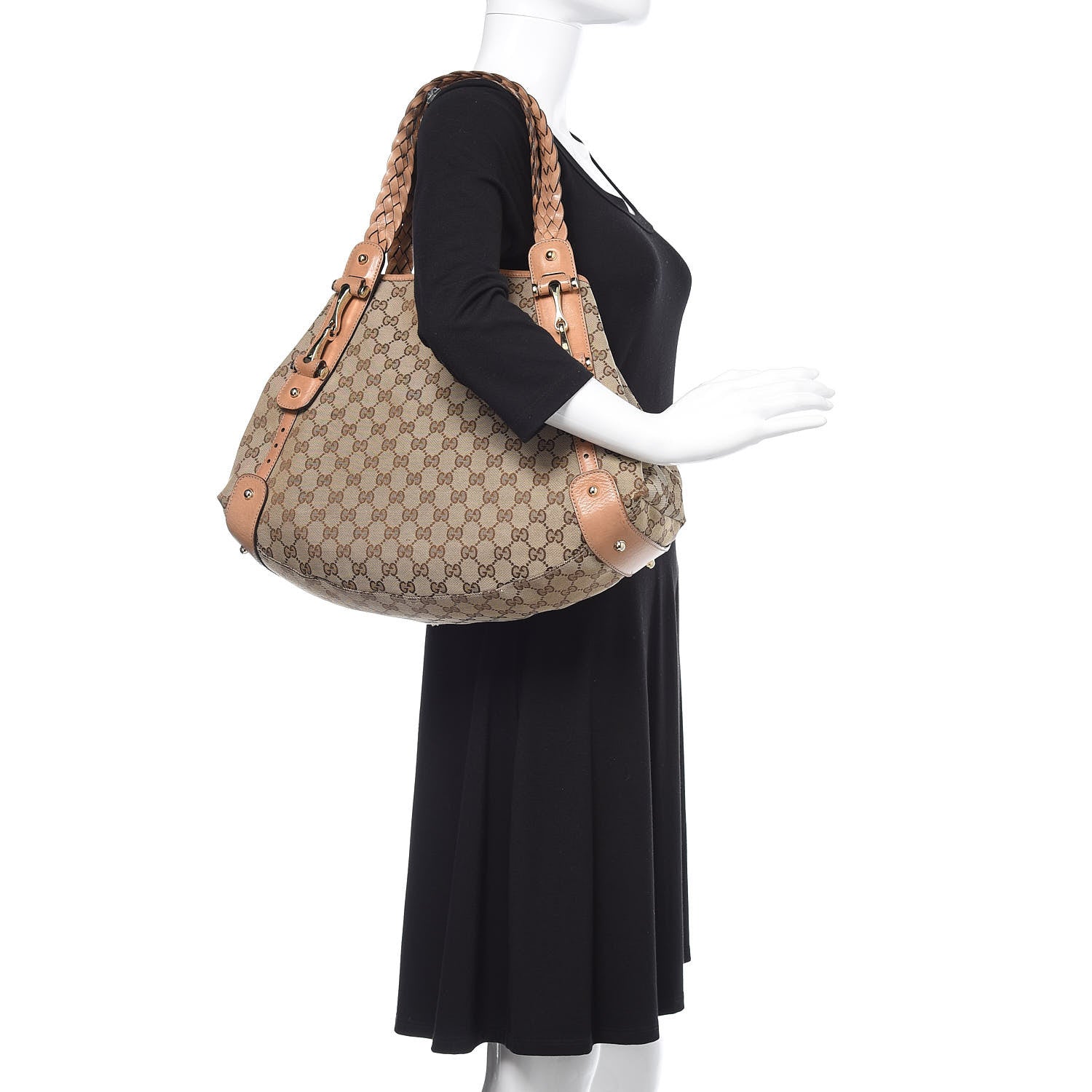 Gucci Monogram Medium Pelham Shoulder Bag Beige 2 of 17