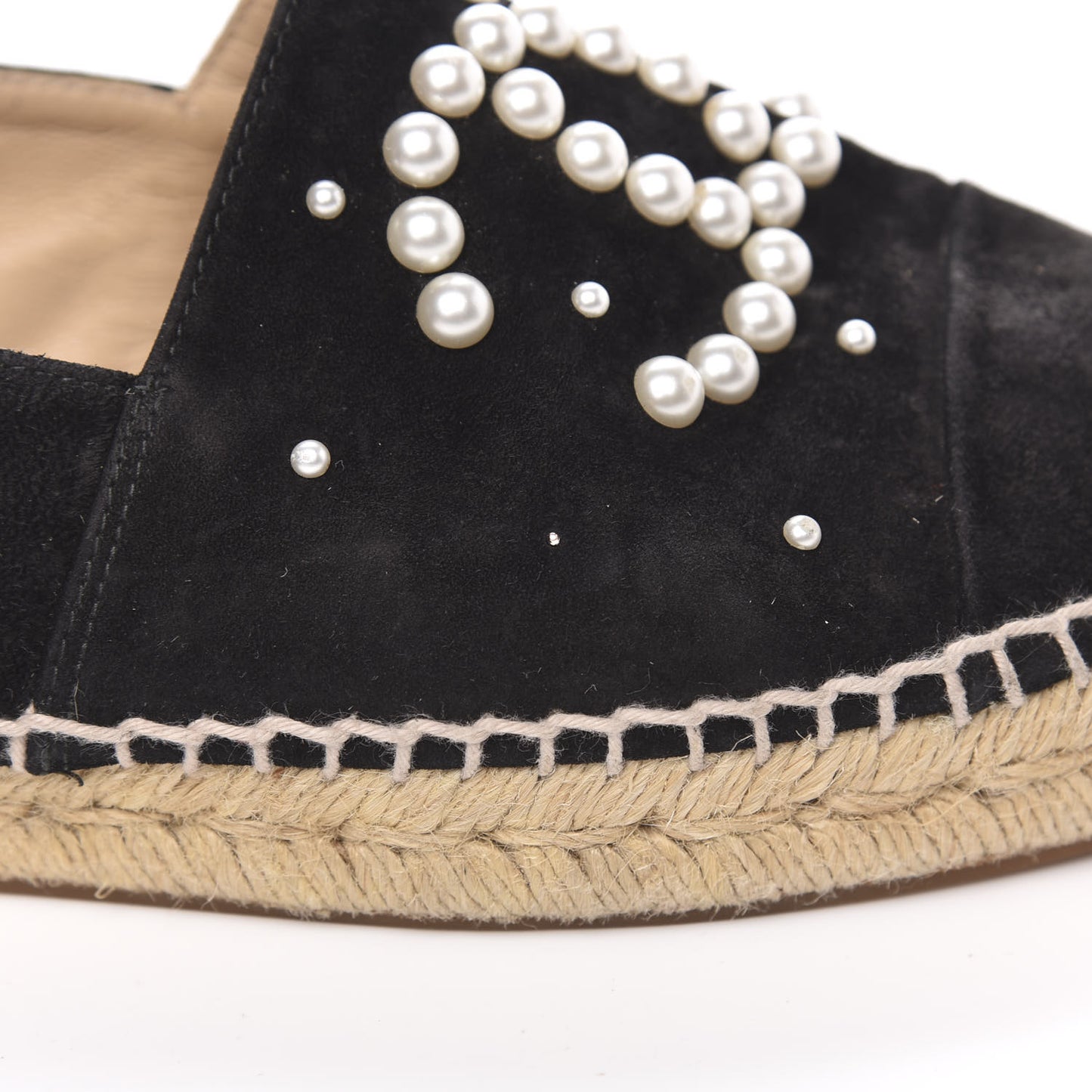 Suede Pearl CC Espadrilles 40 Black