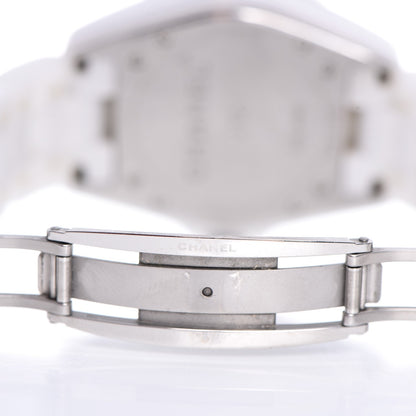 Chanel Stainless Steel Ceramic Diamond 38mm J12 Automatic Watch White 7 of 8