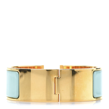 Hermes Enamel Wide Clic Clac H Bracelet GM Lagon 3 of 4