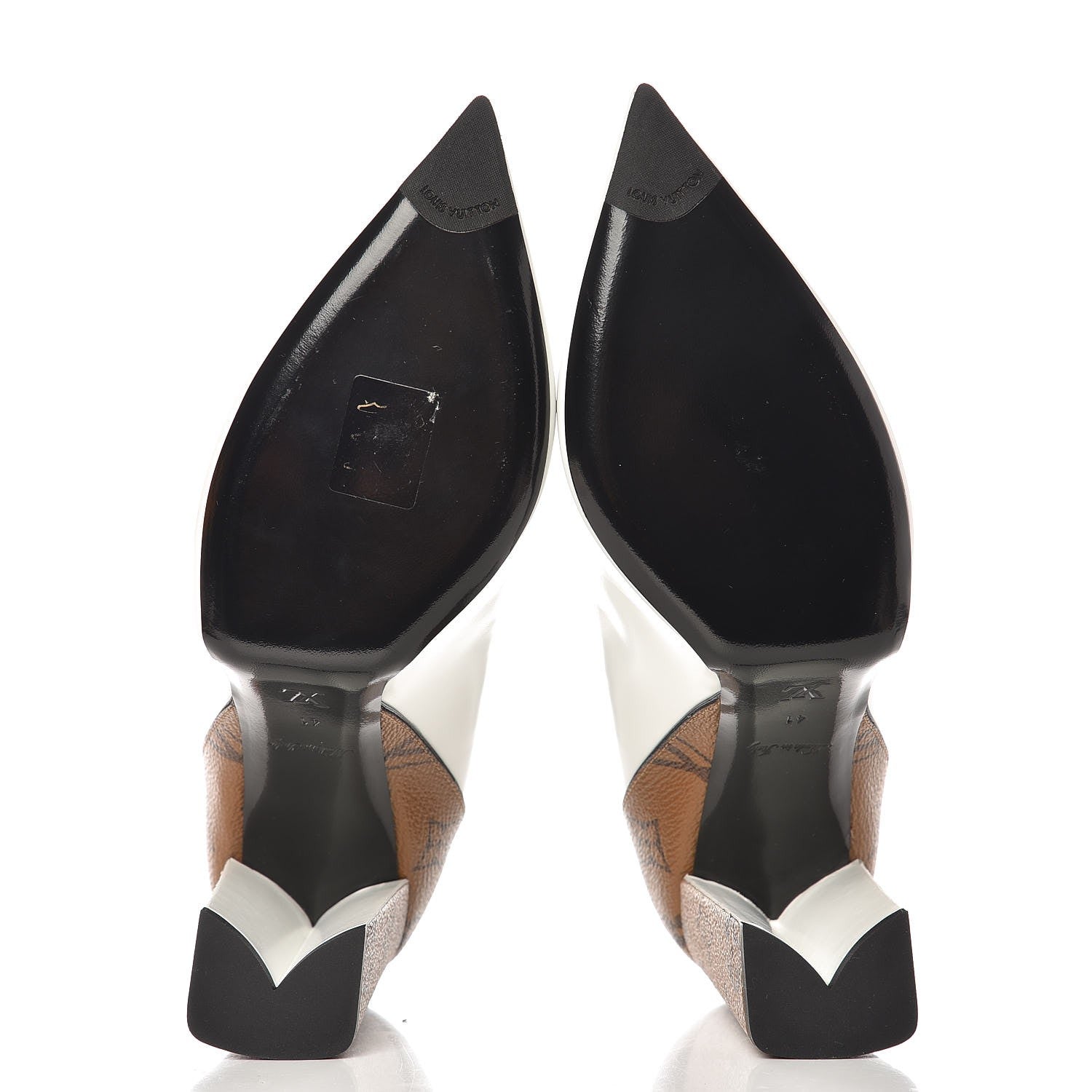 Louis Vuitton Calfskin Reverse Monogram Rodeo Queen Pumps 41 White 5 of 14
