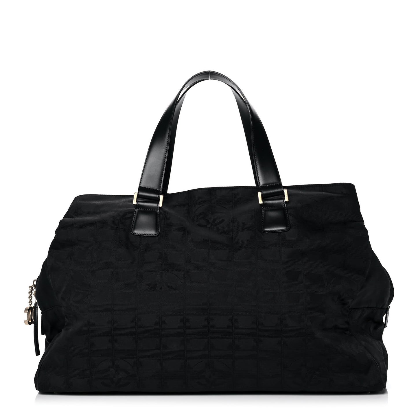 Nylon Large Travel Tote Black