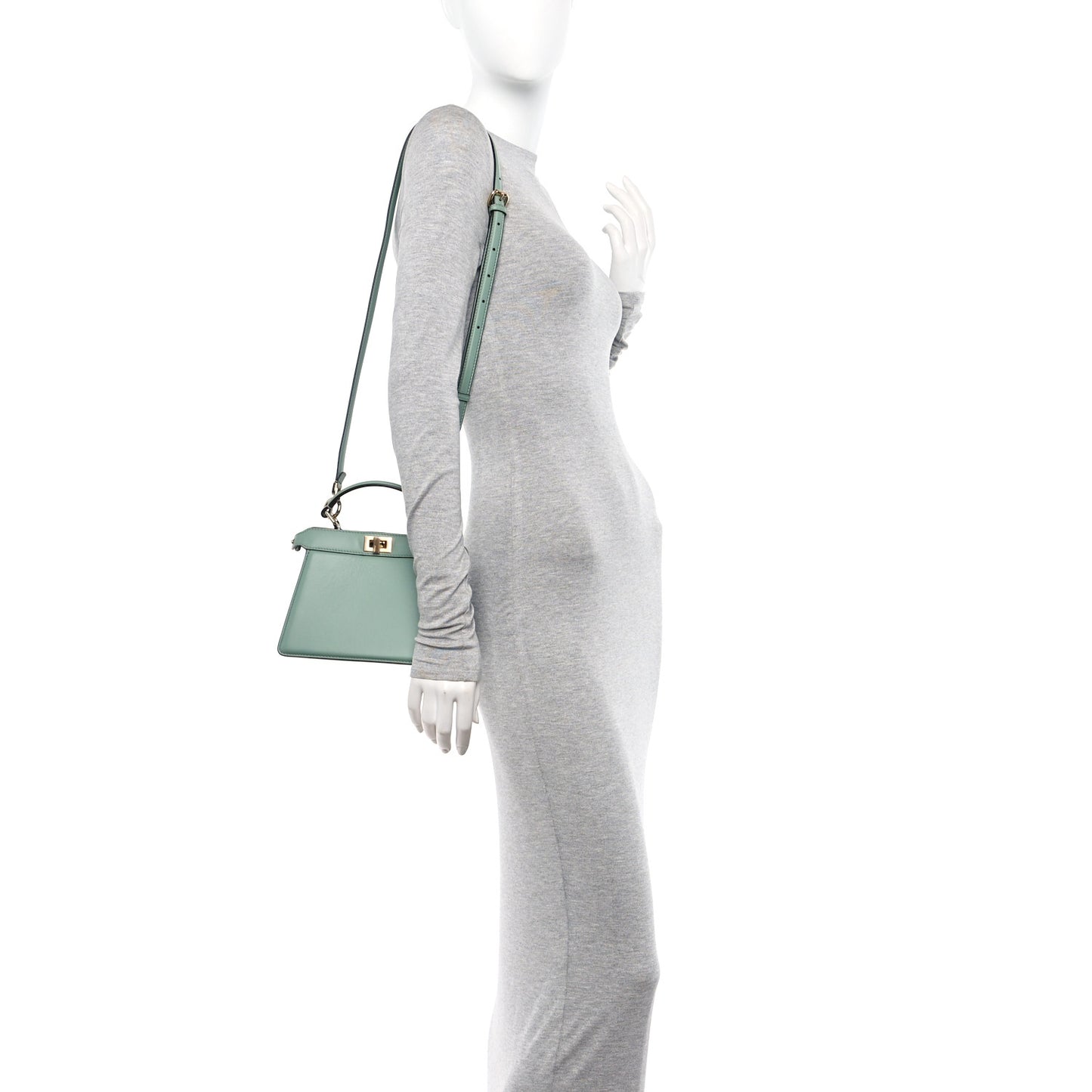 Shiny Nappa Petite Peekaboo I SEE U Satchel Menta