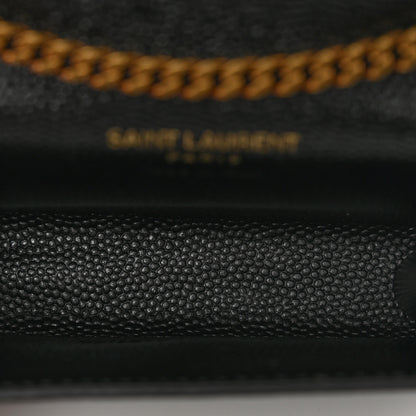 Saint Laurent Grain De Poudre Micro Classic Monogram Kate Tassel Airpods Bag Black 5 of 6