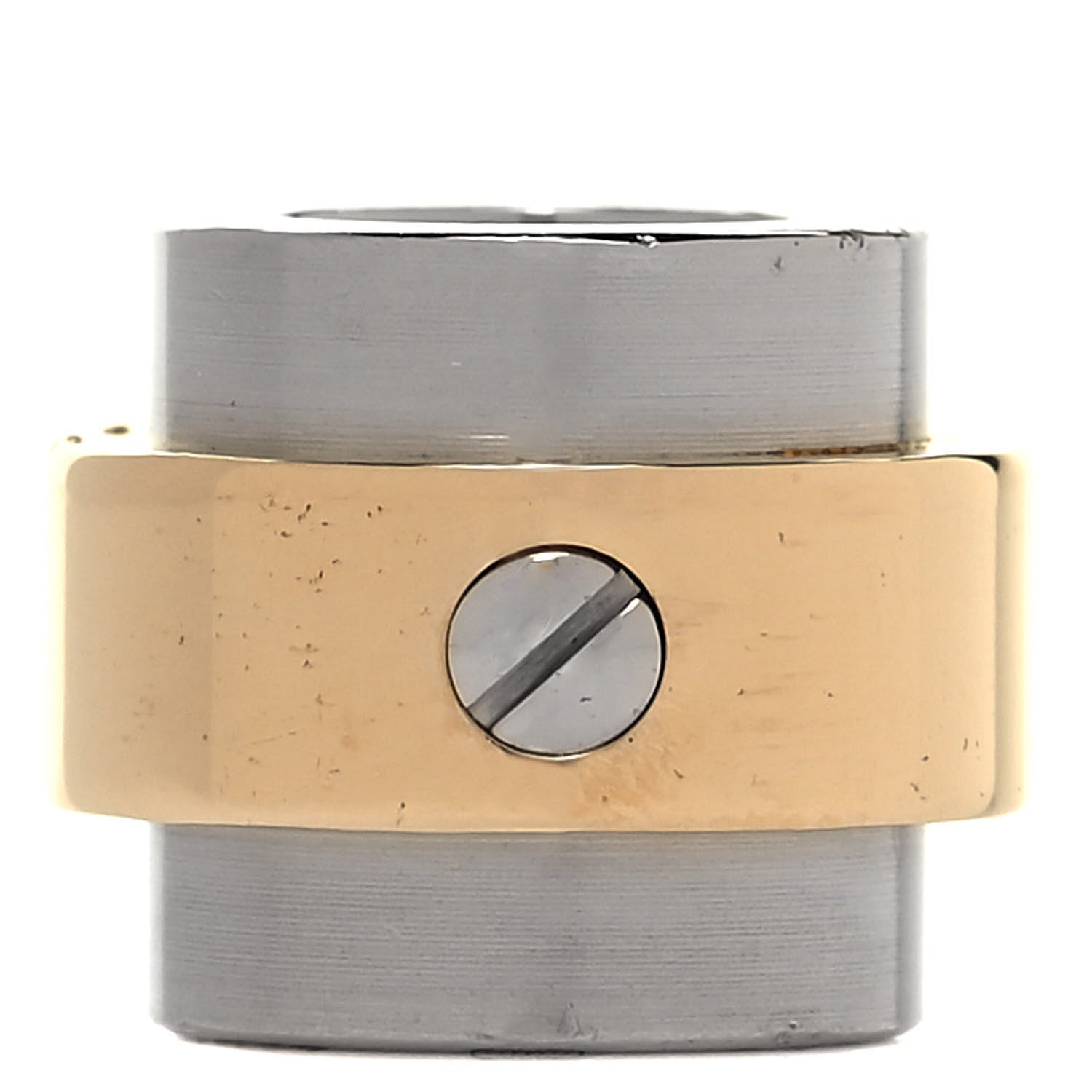 Cartier 18K Yellow Gold Stainless Steel Santos Barrel Pendant 1 of 4