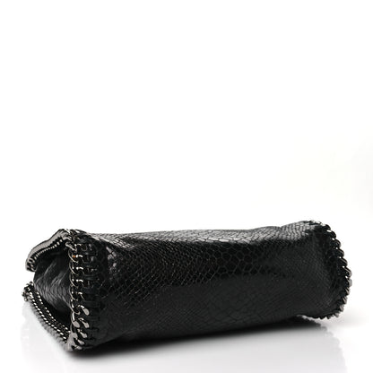 Stella McCartney Faux Snakeskin Small Falabella Fold Over Tote Black 4 of 10