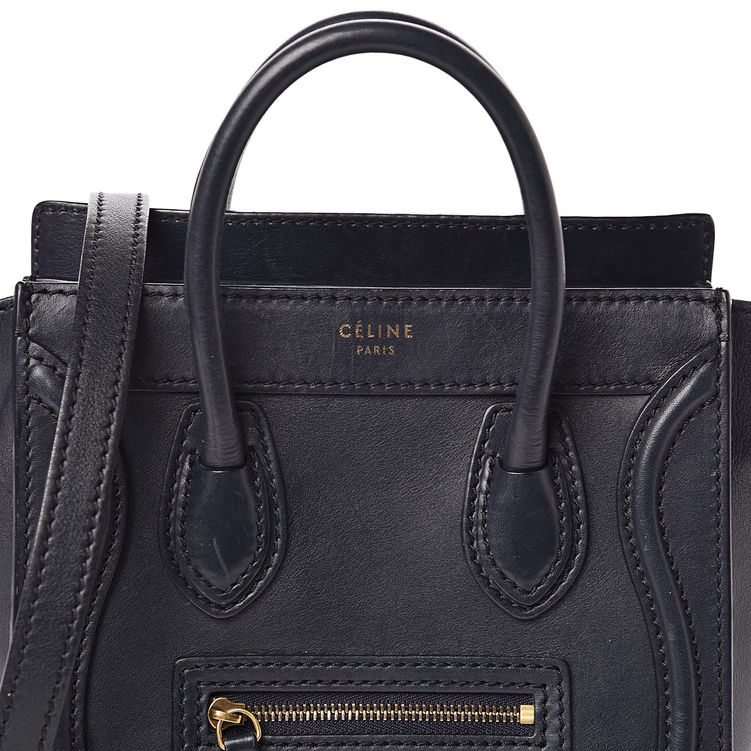 Celine Smooth Calfskin Nano Luggage Ink 11 of 11