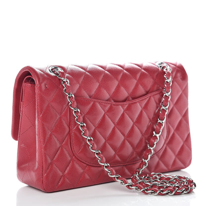 Chanel Caviar Quilted Medium Double Flap Dark Red 4 of 12