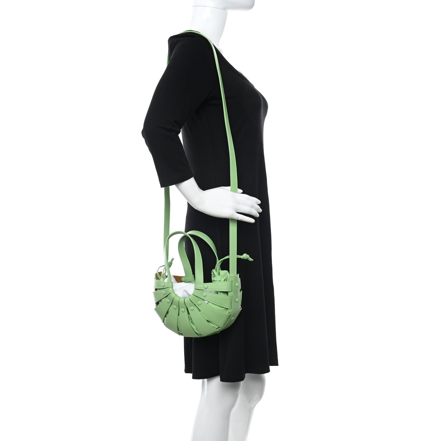 Bottega Veneta French Calfskin Small Shell Pistachio 2 of 9