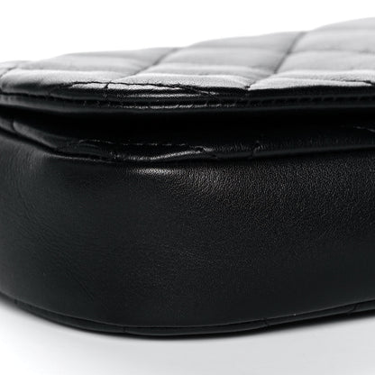 Chanel Calfskin Quilted Coco Mail Clutch With Chain Black 10 of 13