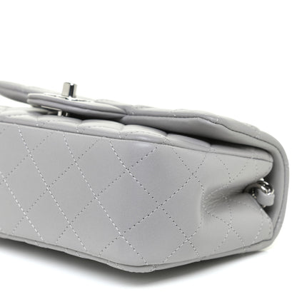 Chanel Lambskin Quilted Mini Rectangular Flap Grey 7 of 16