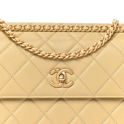 Chanel Caviar Quilted Chain Frame Flap  Light Green 8 of 10