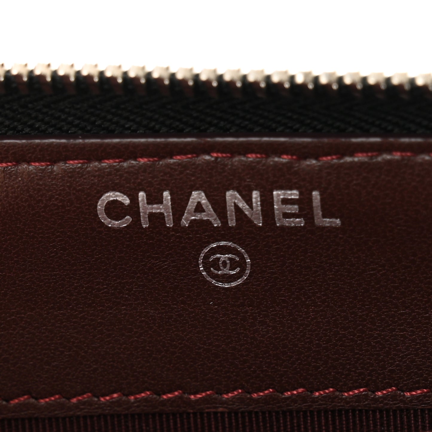 Lambskin Quilted Large Gusset Zip Around Wallet Black