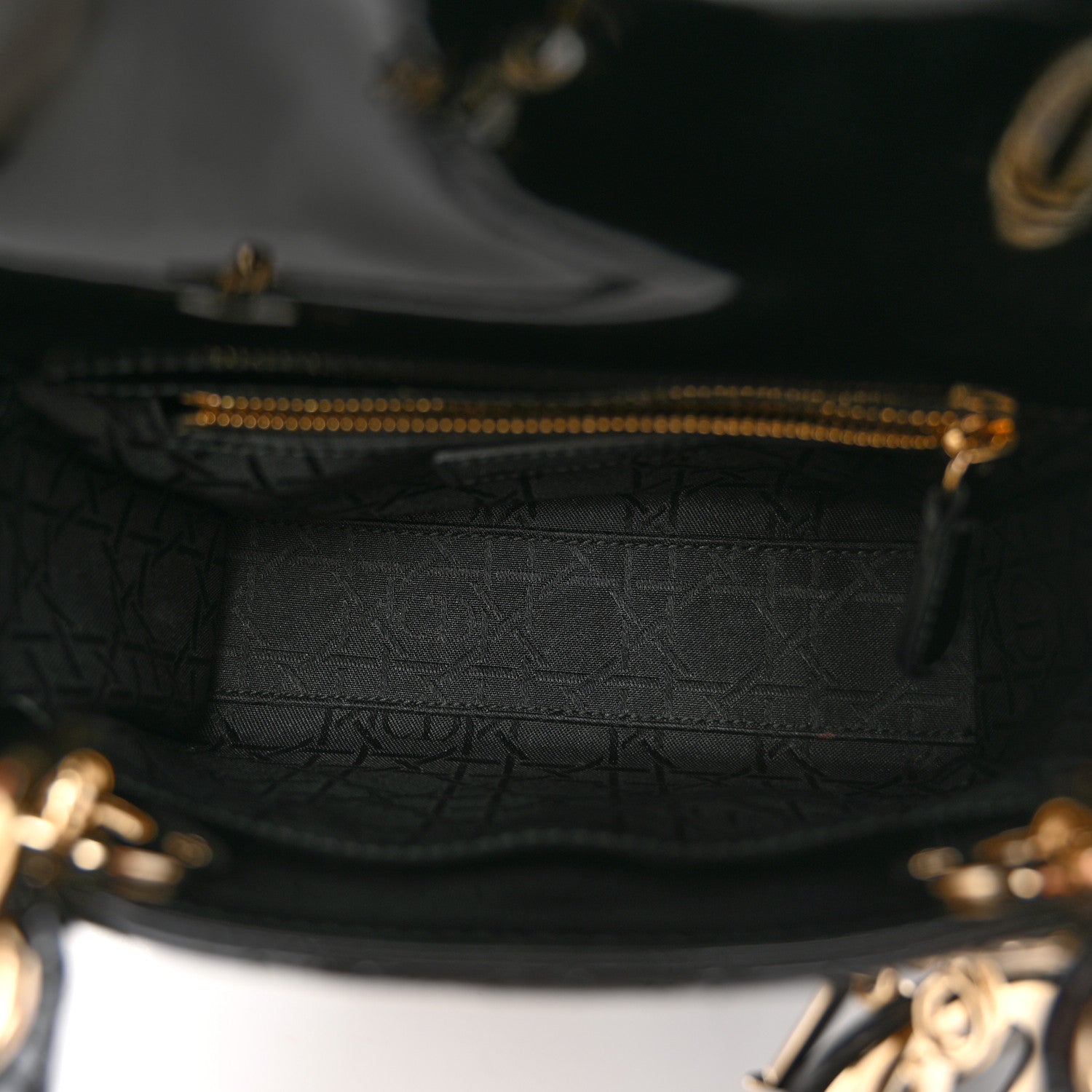 Christian Dior Patent Cannage Mini Lady Dior Black 5 of 9