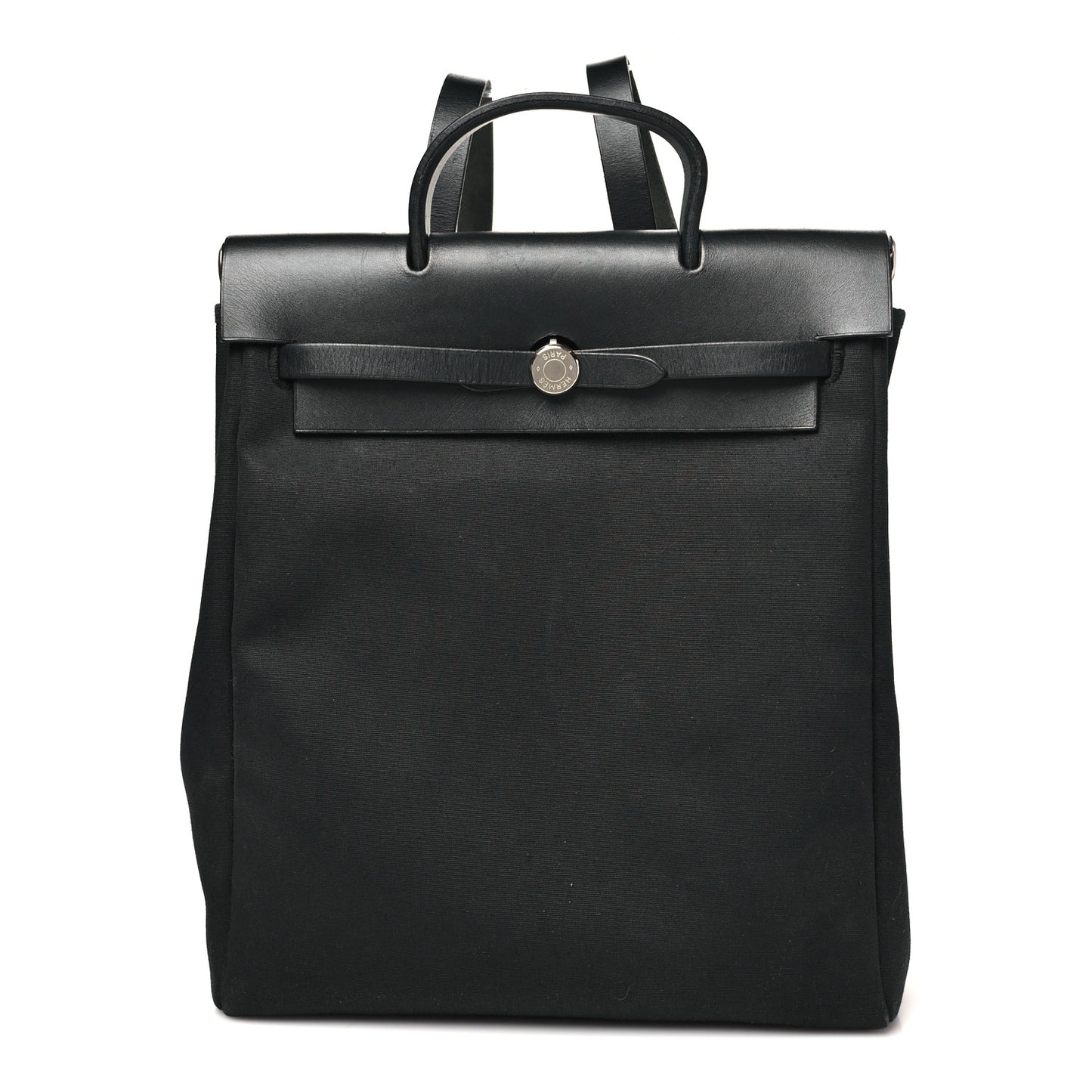 Toile Vache Calfskin Herbag 30 PM Backpack Black