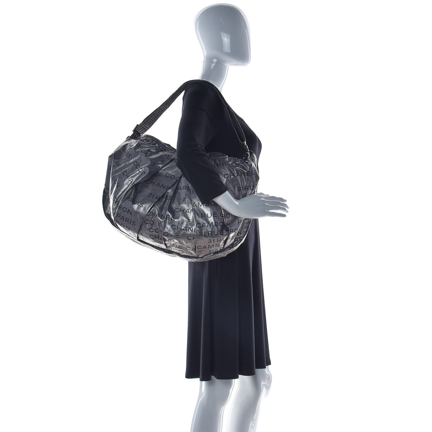 Chanel Metallic Coated Canvas Unlimited Ligne Shoulder Bag Silver 2 of 13