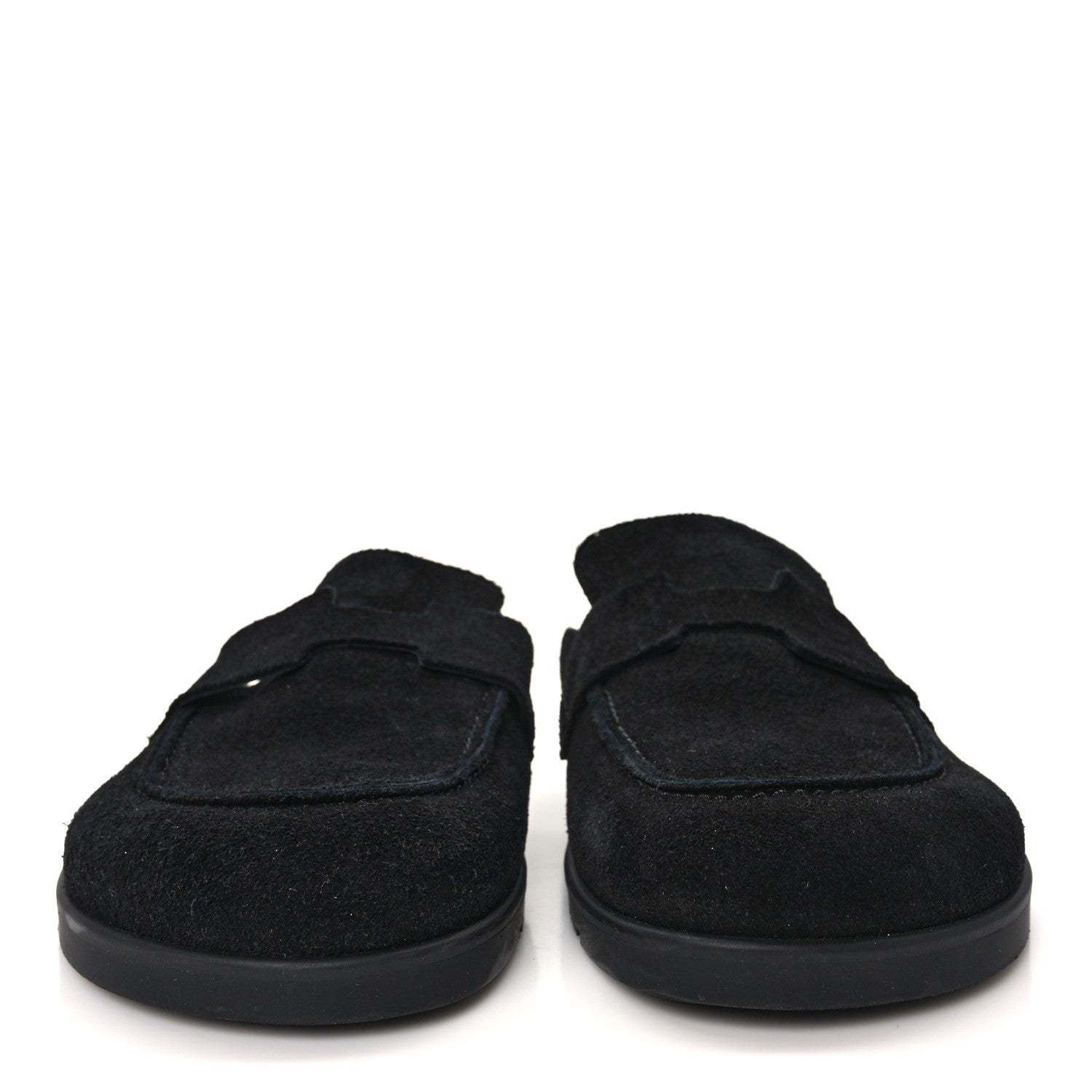 Hermes Suede Calfskin Go Mules 40 Black 2 of 8