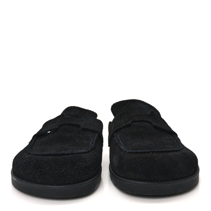 Hermes Suede Calfskin Go Mules 40 Black 2 of 8