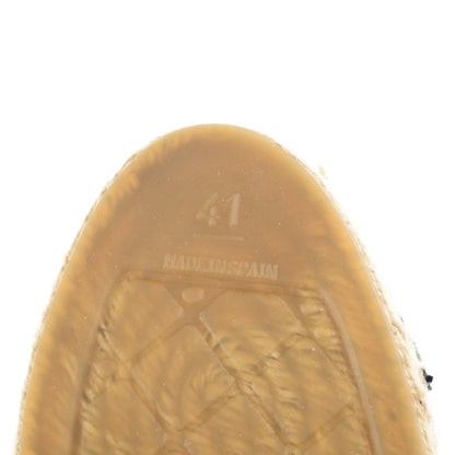 Chanel Crackled Calfskin High Top Espadrilles 41 Light Beige Black 6 of 8