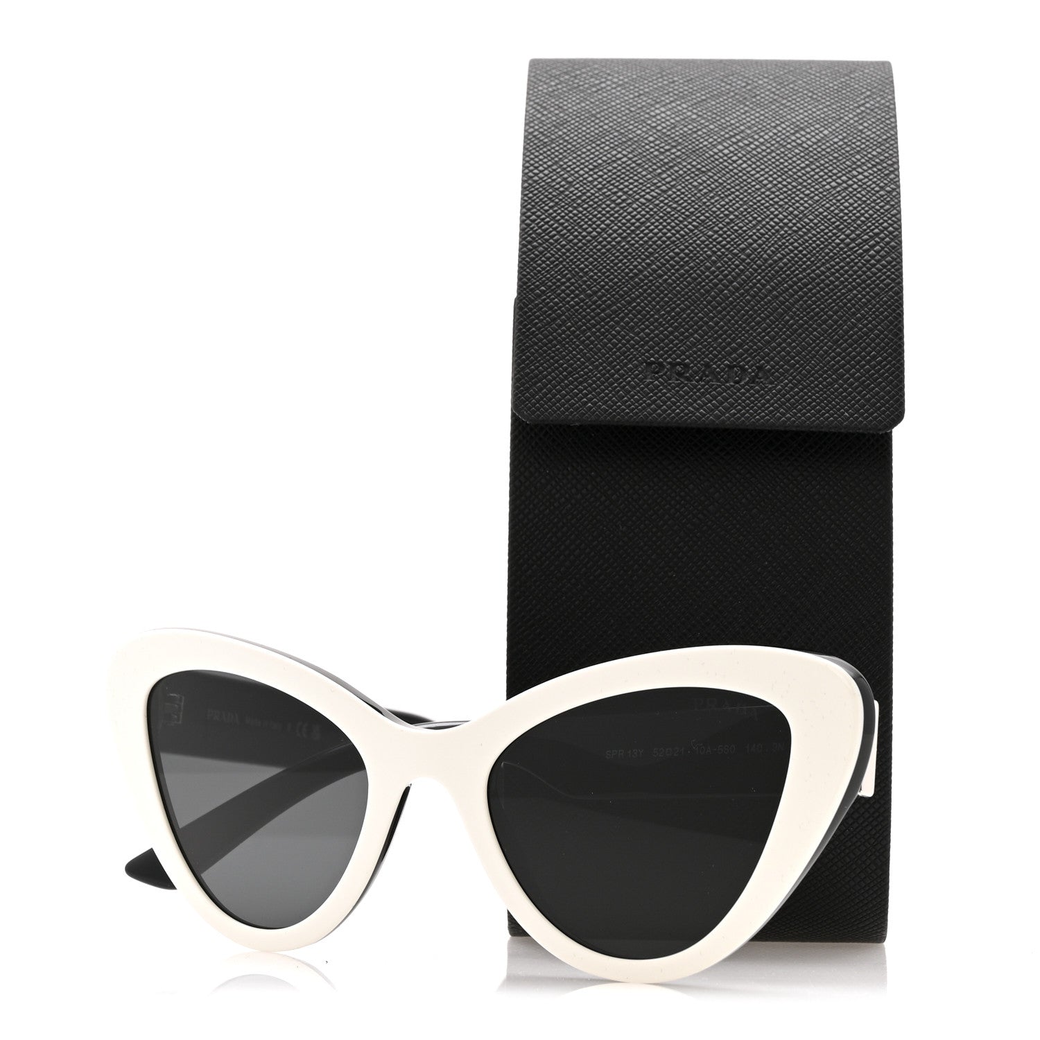 Prada Acetate Sunglasses SPR 13Y White Black 8 of 8