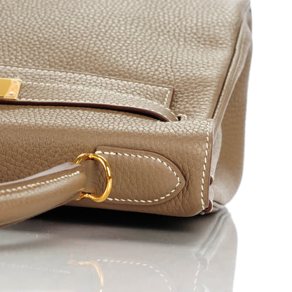 Hermes Taurillon Clemence Kelly Retourne 28 Etoupe 31 of 39