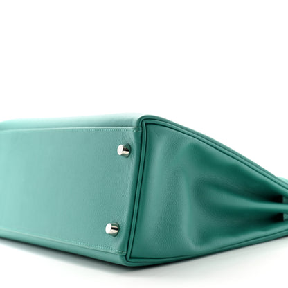 Hermes Evercolor Verso Kelly Retourne 32 Vert Verone Bleu Du Nord 10 of 13