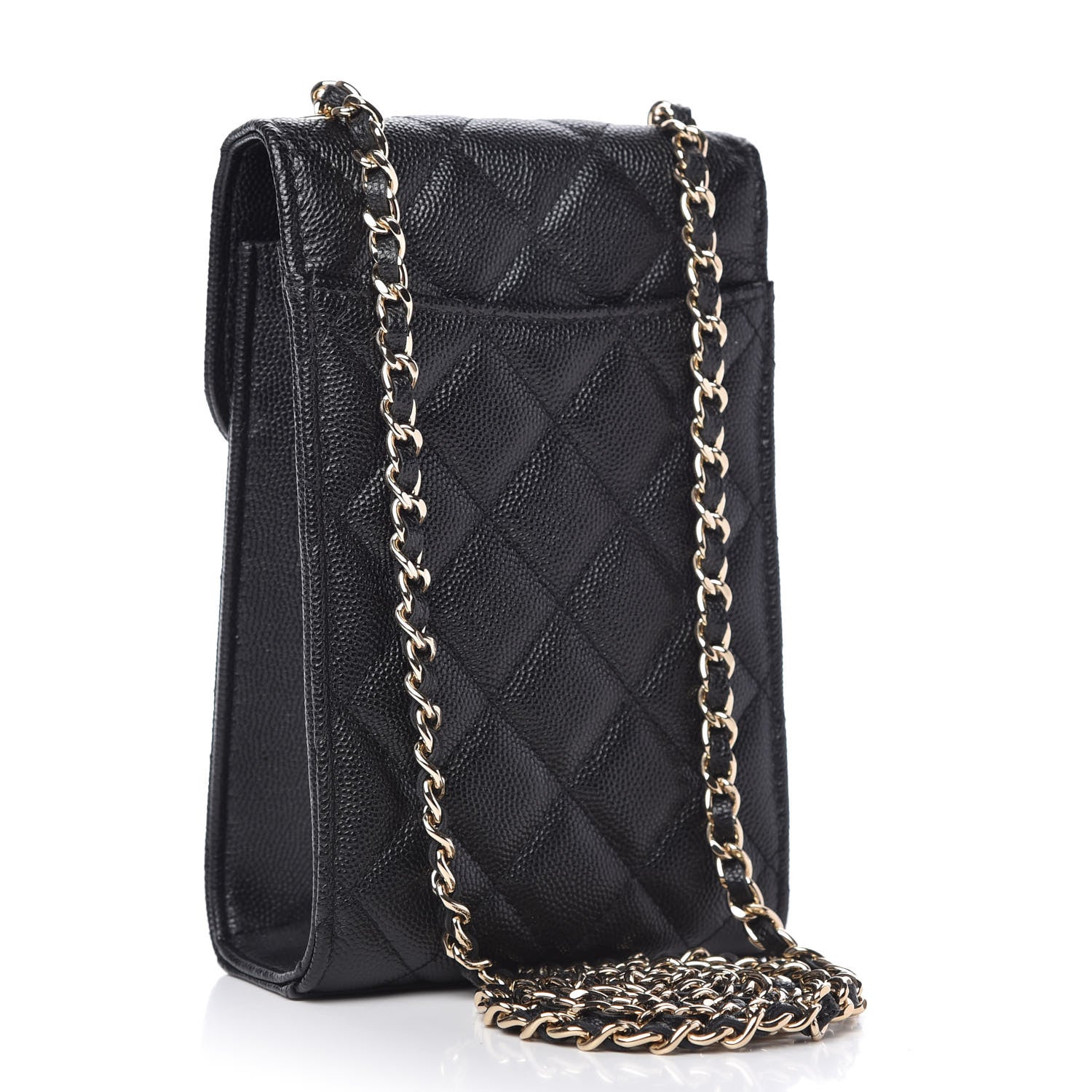 Chanel Caviar Quilted Classic Phone Holder Black 3 of 10
