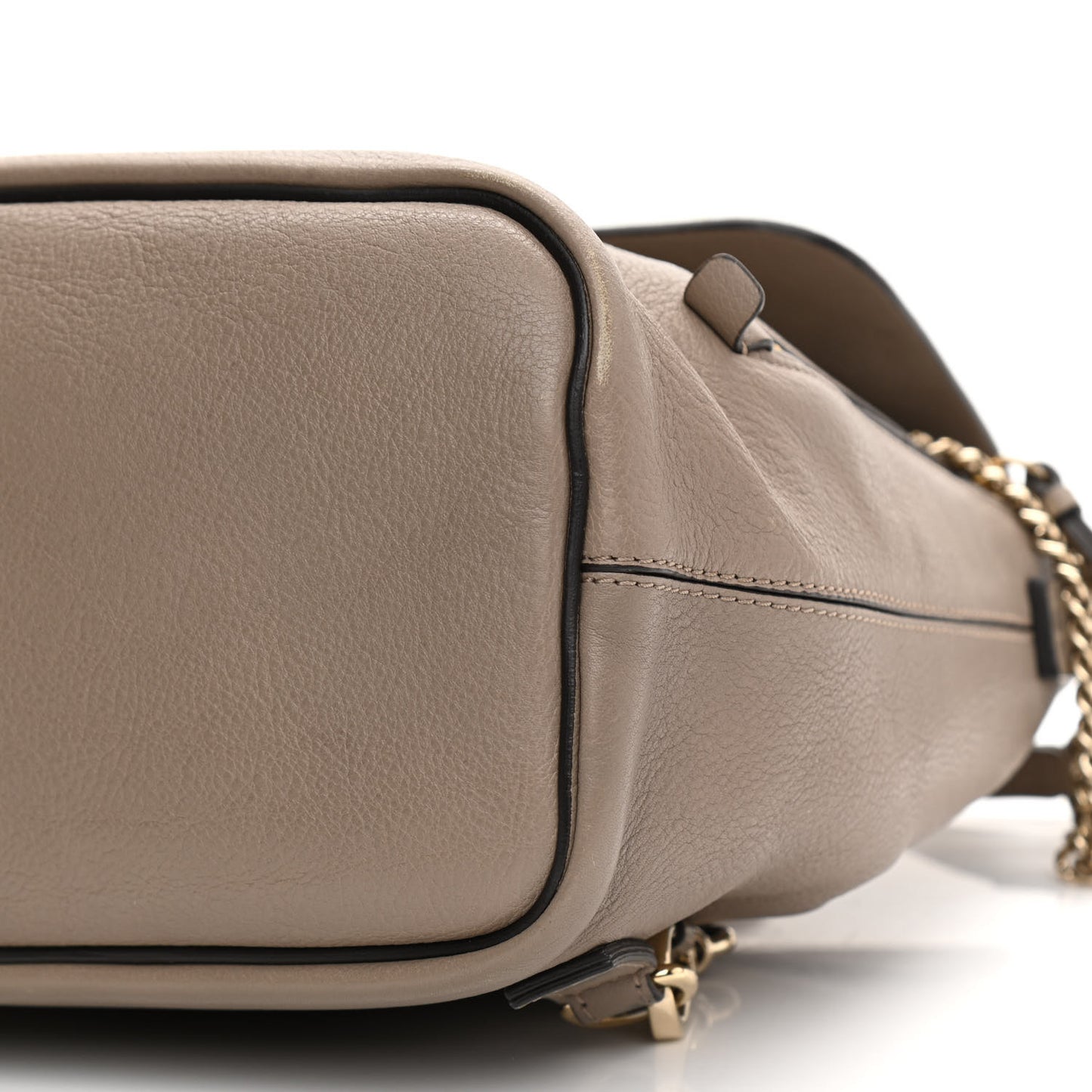 Suede Calfskin Small Faye Backpack Motty Grey