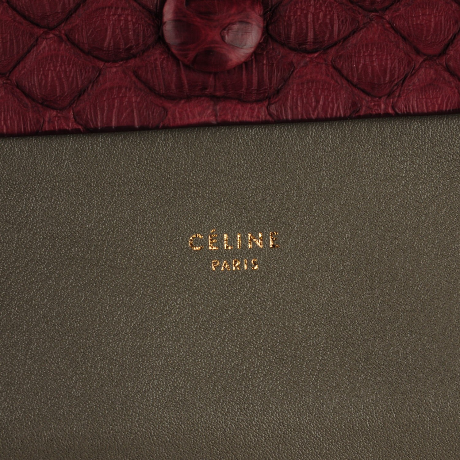 Celine Python Calfskin All Soft Shoulder Bag Burgundy 9 of 9