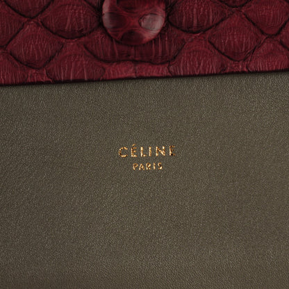 Celine Python Calfskin All Soft Shoulder Bag Burgundy 9 of 9