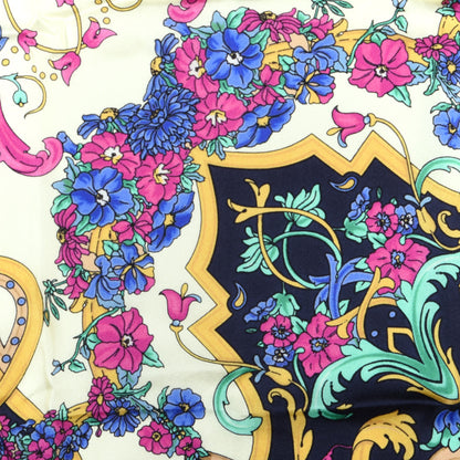 Gucci Silk Mirror Heritage Square Scarf Midnight Blue 3 of 5