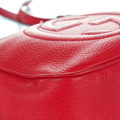 Gucci Pebbled Calfskin Small Soho Disco Bag Tabasco Red 5 of 8