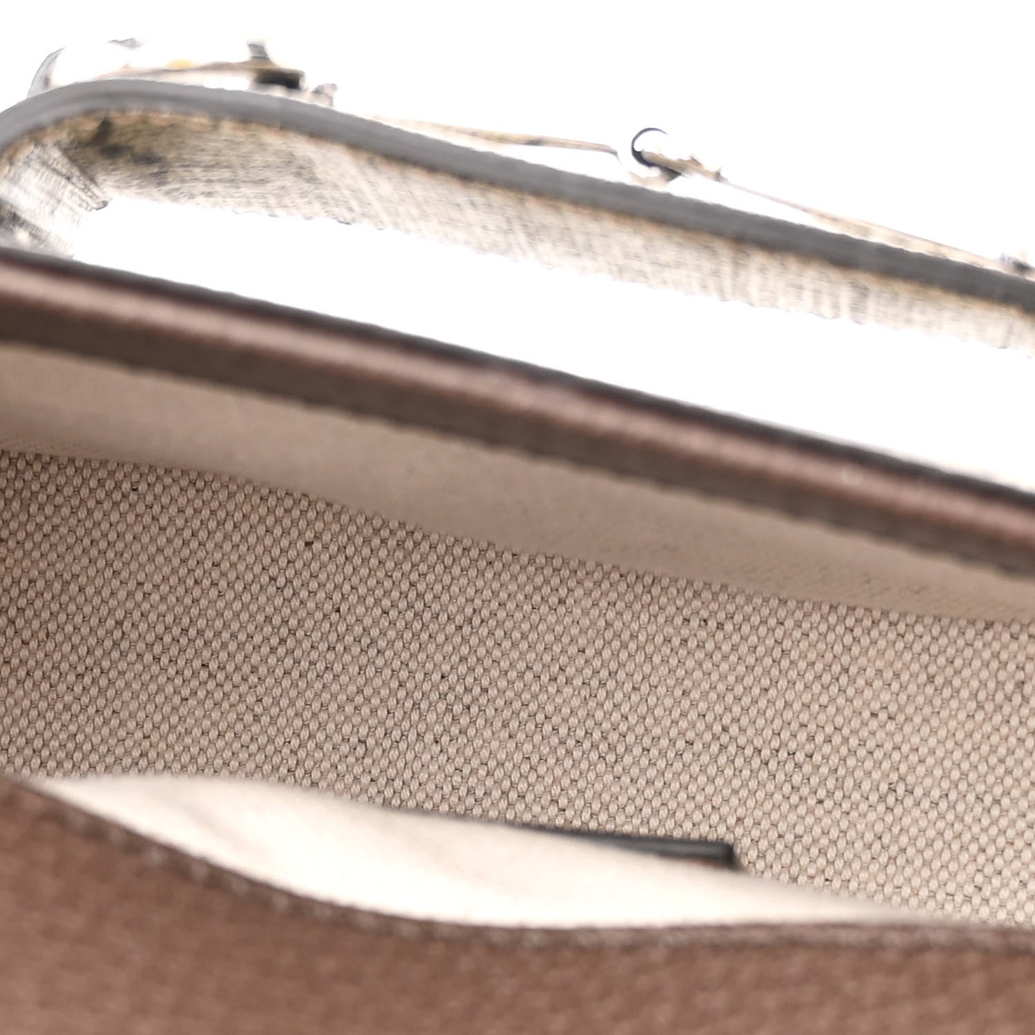 Gucci GG Supreme Monogram Mini Horsebit 1955 Asymmetric Shoulder Bag Beige Ebony 5 of 10
