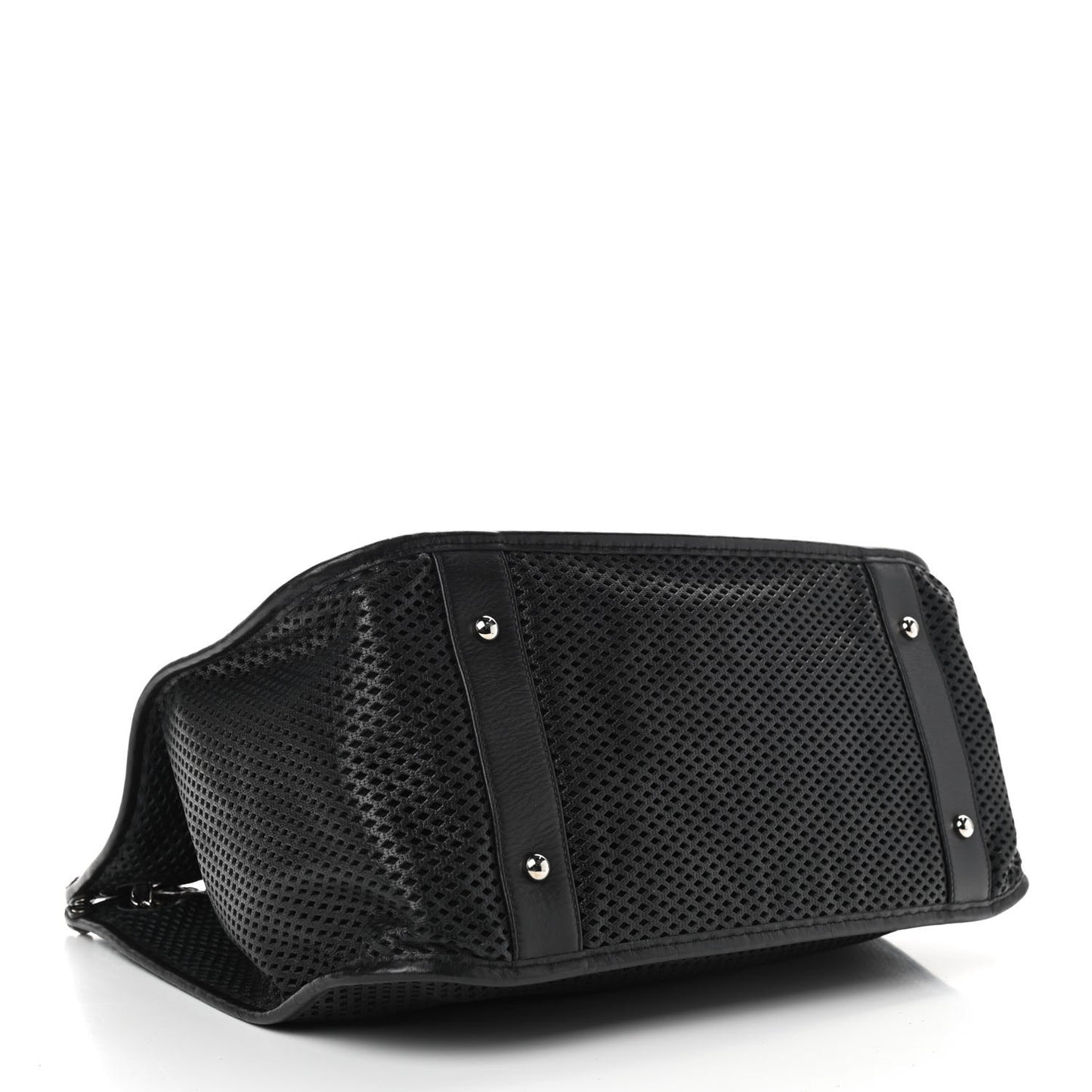 Calfskin Perforated Up In The Air Tote Black