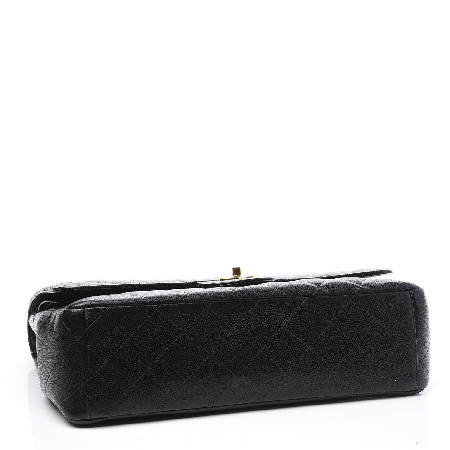 Caviar Quilted Maxi Double Flap Black