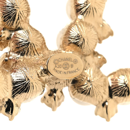 Chanel Pearl Crystal CC Brooch Gold 3 of 4