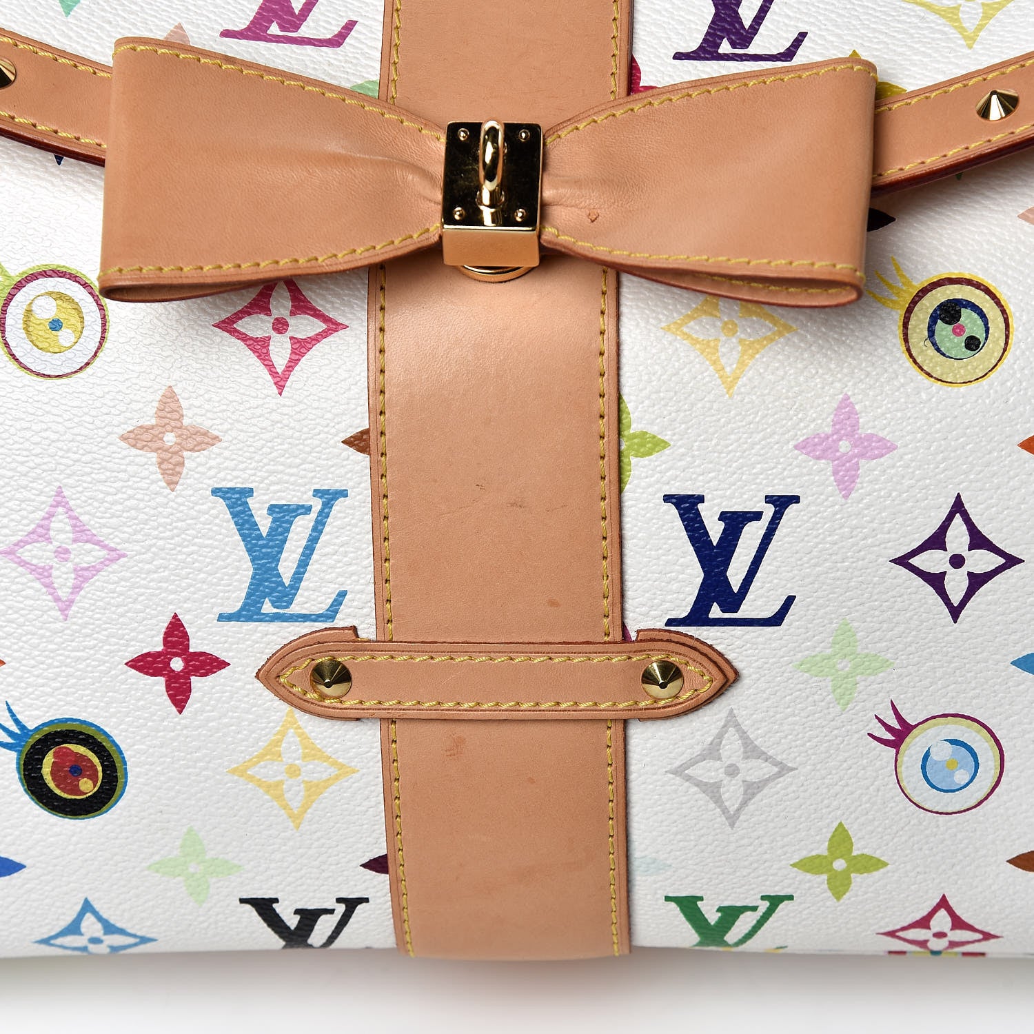 Louis Vuitton Monogram Multicolor Murakami Eye Love You White 12 of 14