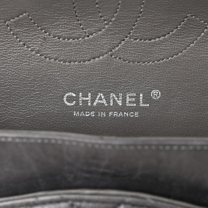 Chanel Lambskin Quilted Medium Double Flap Dark Grey 6 of 16
