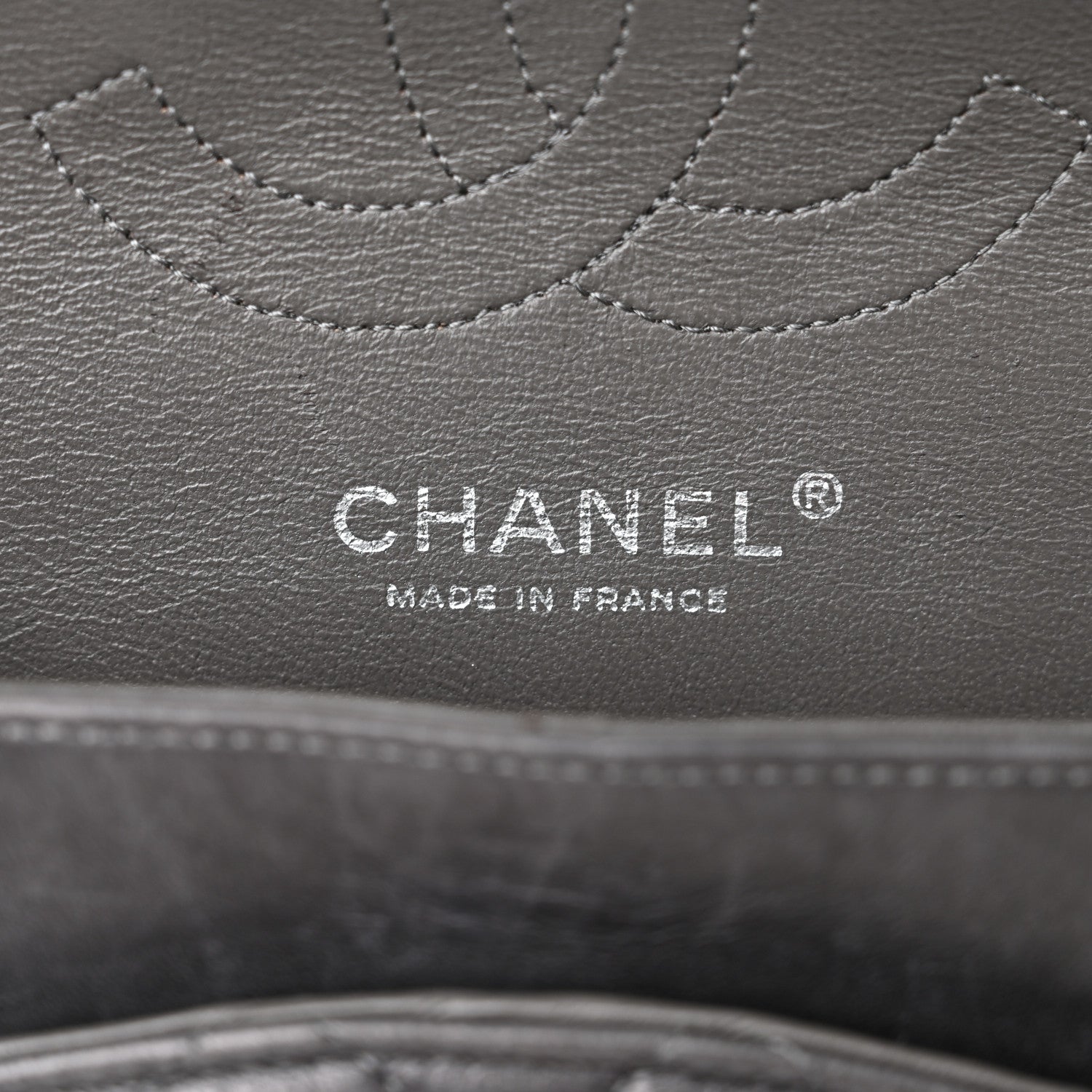 Chanel Lambskin Quilted Medium Double Flap Dark Grey 6 of 16