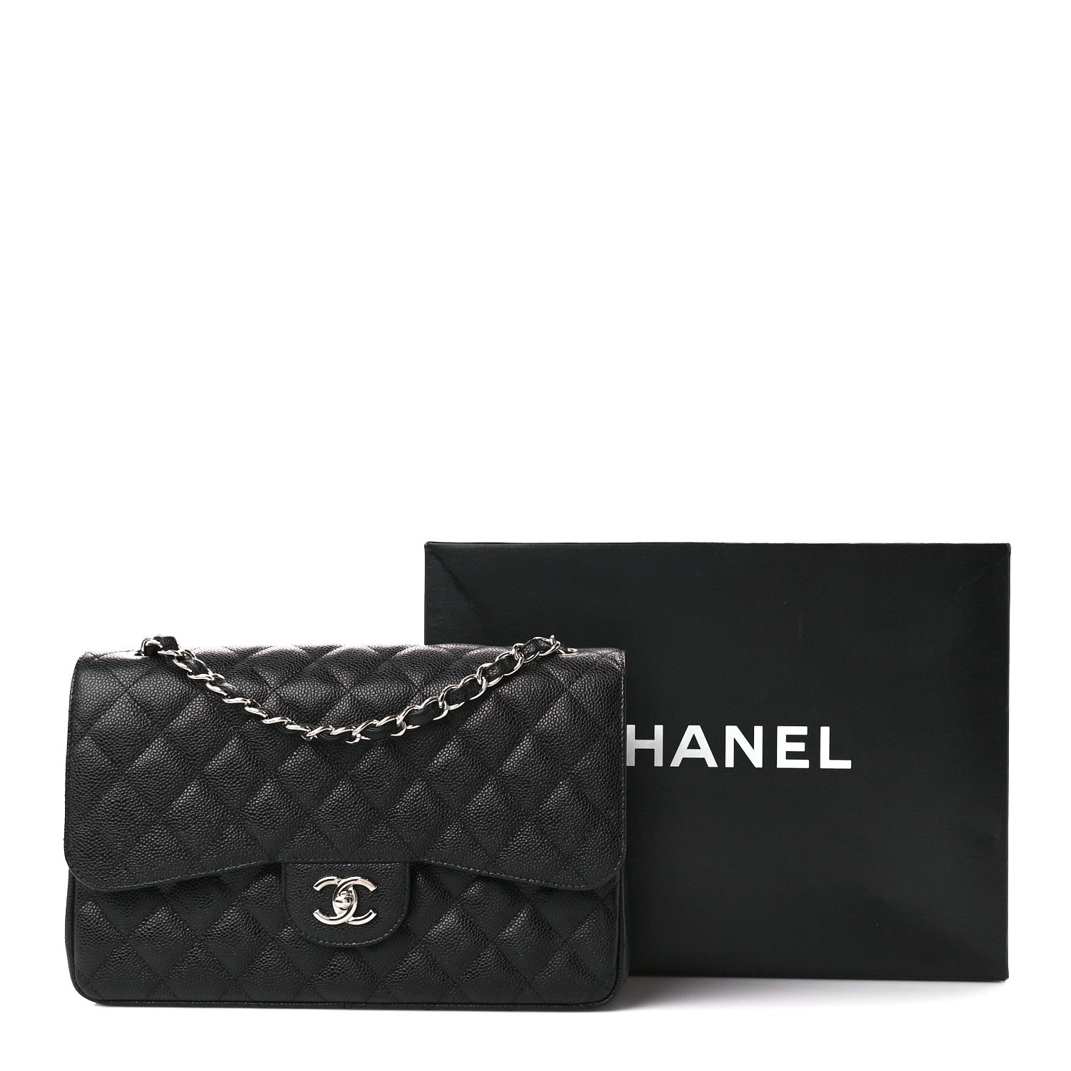 Chanel Caviar Quilted Jumbo Double Flap Black 12 of 12