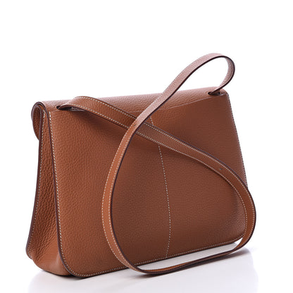 Hermes Taurillon Clemence Halzan 31 Gold 3 of 12
