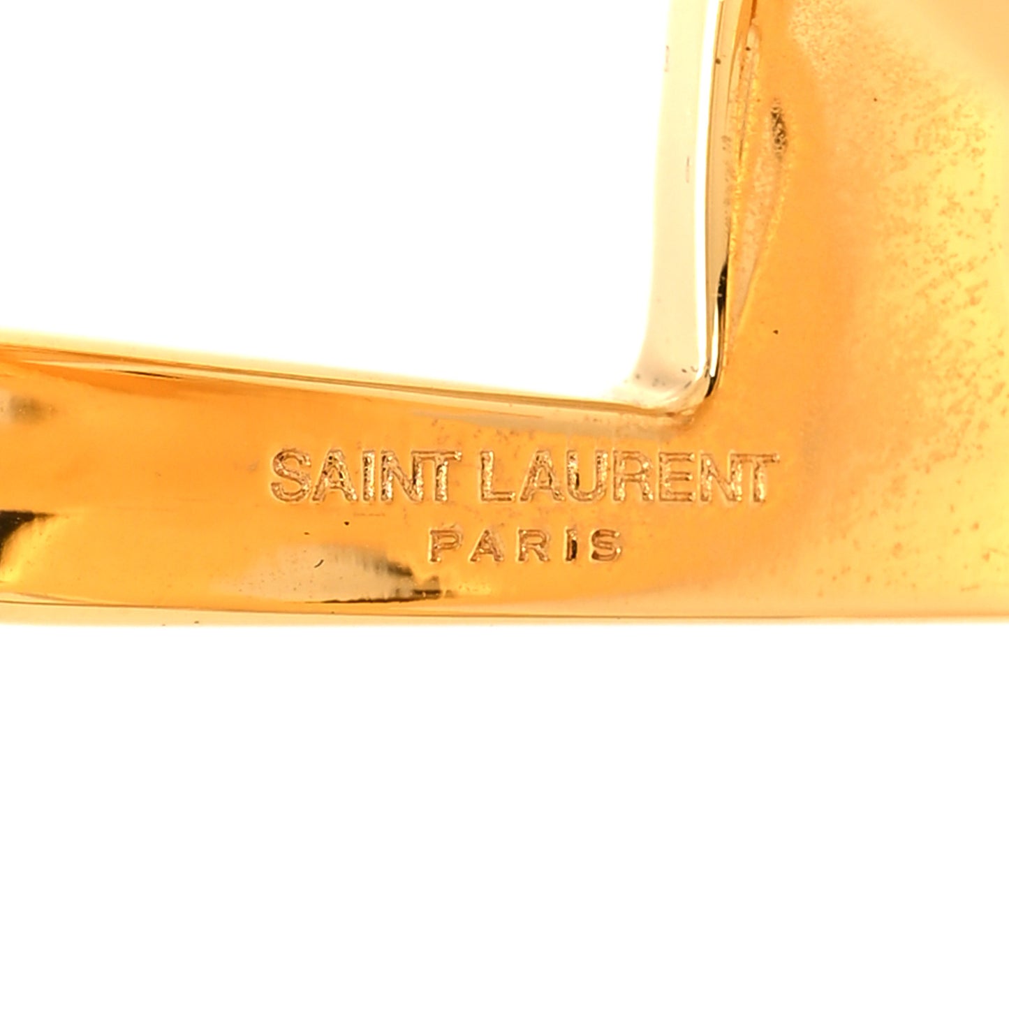 Brass Monogram Medium Cuff Bracelet Gold