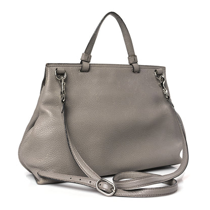 Gucci Cellarius Calfskin Medium Bamboo Daily Top Handle Bag Storm Grey 3 of 13