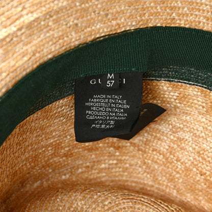 Gucci Abaca Straw Web Fedora Hat M 8 of 9