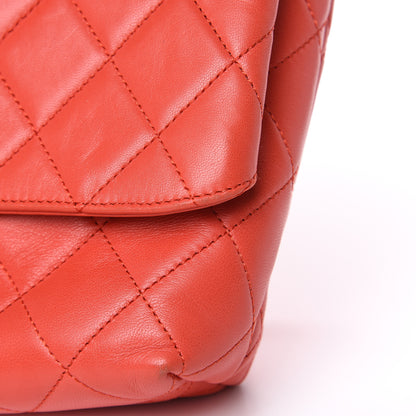 Chanel Lambskin Quilted Jumbo Mademoiselle Flap Red 10 of 12