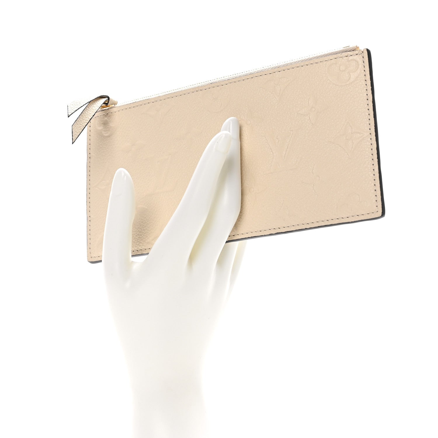Louis Vuitton Empreinte Felicie Chain Wallet Zippered Insert Cream 2 of 7
