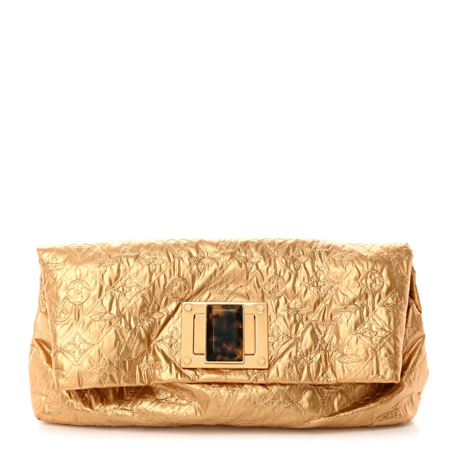 Louis Vuitton Jacquard Quilted Monogram Altair Clutch Gold 1 of 7