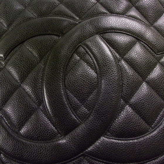 Chanel Caviar Medallion Tote Black 10 of 11