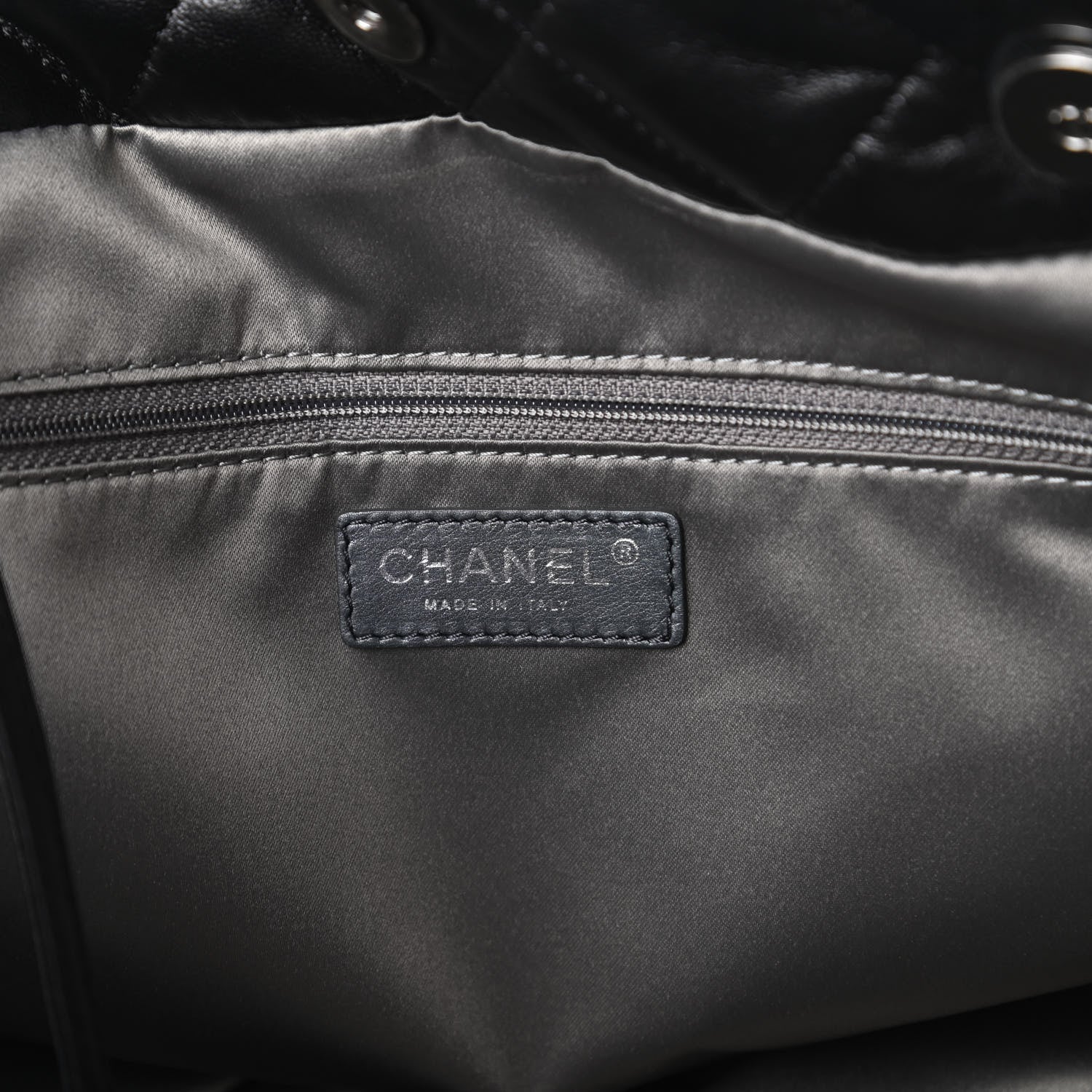 Chanel Lambskin Quilted Large Week End on Mars Tote Black 8 of 10