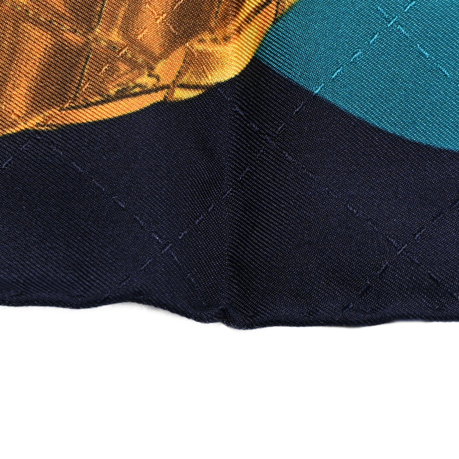 Chanel Silk CC Square Scarf Navy 10 of 10